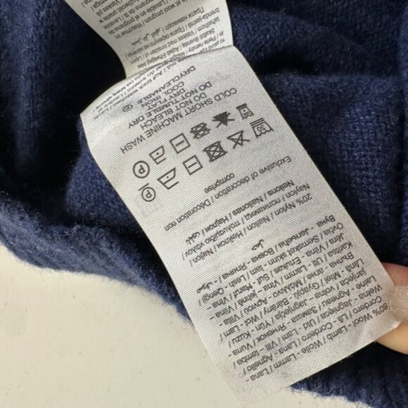 Jack & Jones Premium Deep Blue Lambswool Quiet Luxury Crewneck Sweater Size XL - Picture 8 of 11